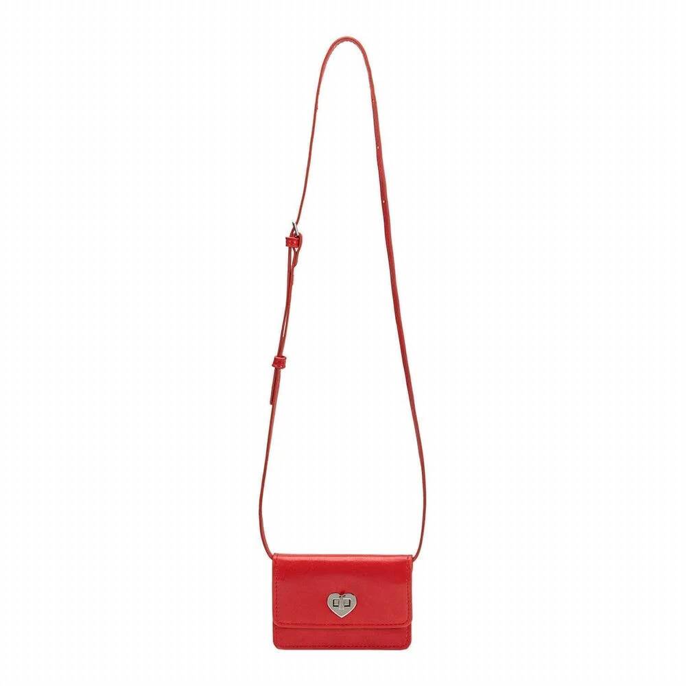 NEW MELIE BIANCO vegan leather card holder in red